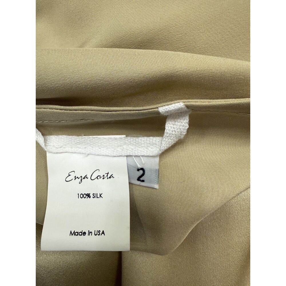 Enza Costa Silk Satin Pantlet Blonde Wide Leg Pull-On Pants - Med - $495 MSRP - Picture 6 of 6